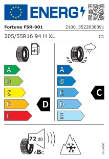 205/55 R16 FORTUNE 94H XL - ZIMNÍ NOVÉ
