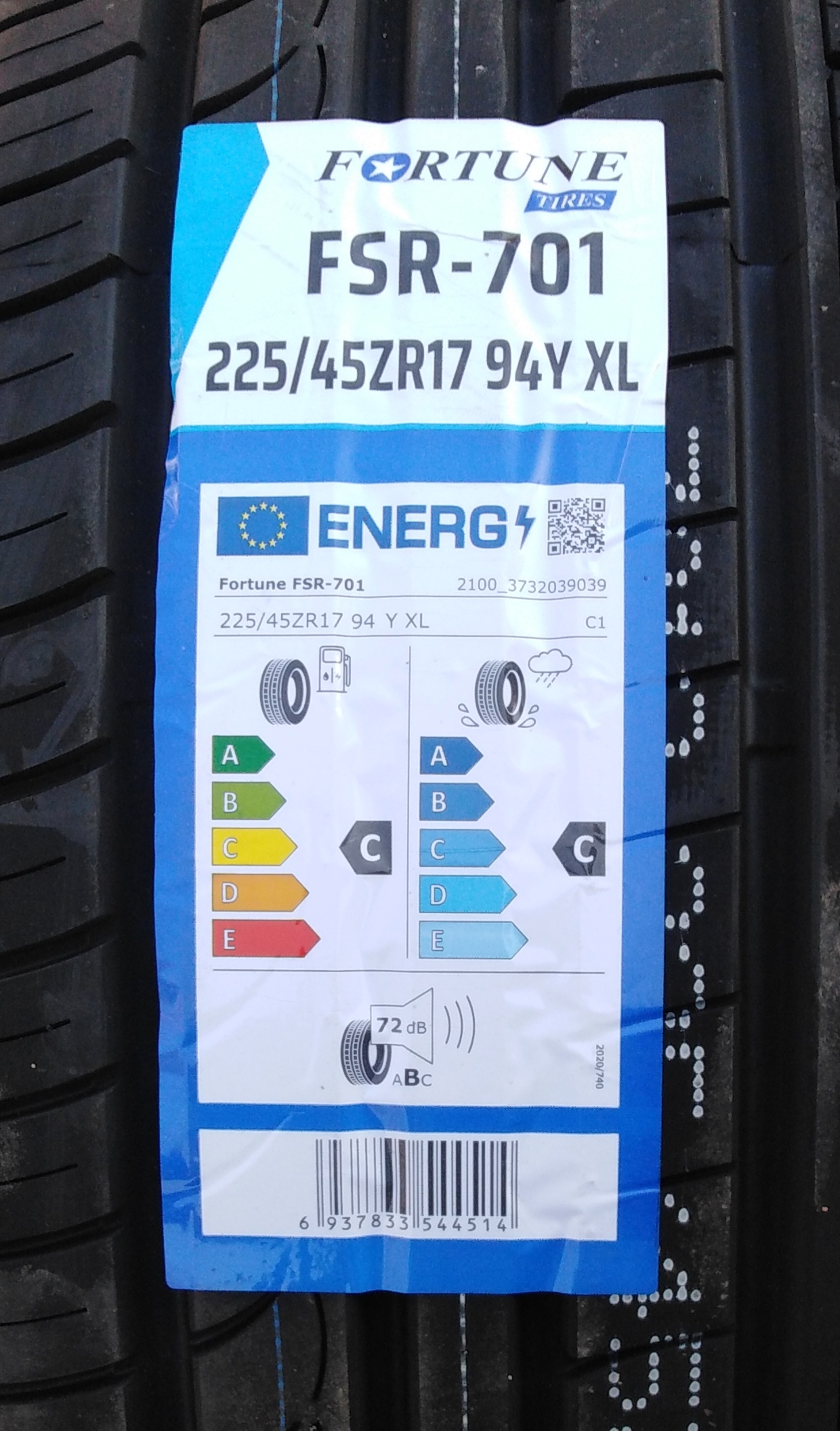 225/45 R17 FORTUNE LETNÍ NOVÉ