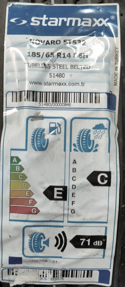 185/65 R14 STARMAXX LETNÍ-NOVÉ